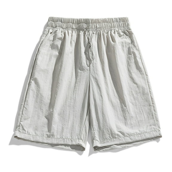 Jjayotai George Shorts Men Clearance Mens Shorts, Summer Men's Solid Color Casual Elastic Waist Drawstring Pocket Shorts, Mens Board Shorts