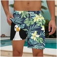 thumbnail image 1 of Jjayotai George Shorts Men Elastic Waist, Mens Swim Trunks with Compression Liner, Quick Dry Swimsuit Shorts with Cute Duck Print， Swimwear Shorts for Men, 1 of 5