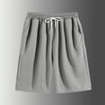 thumbnail image 1 of Jjayotai George Shorts Men, Men's Solid Color Casual Elastic Waist Drawstring Pocket Shorts Mens Shorts Casual, 1 of 4