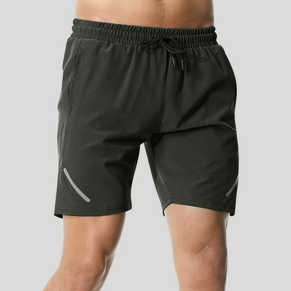 Jjayotai George Shorts Men, Men's Solid Color Polyester Sports Shorts, Versatile and Casual Suit for Outdoor, Running Shorts