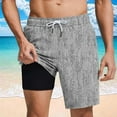 thumbnail image 1 of Jjayotai George Shorts Men, Mens Swim Trunks, Men's Fashion Printed Shorts, Elastic Waist Beach Pants with Compression Lined Pocket Drawstring, 1 of 6