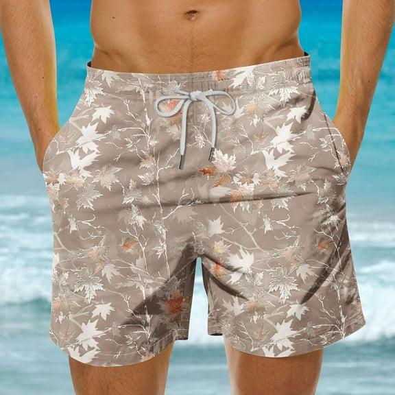 Jjayotai George Shorts Men Plus Size Shorts, Men's Summer Casual Holiday Style Printing Beach Fast Drying Fashion Pockets Drawstring Elastic Waist Comfortable Shorts Pant, Mens Shorts Casual