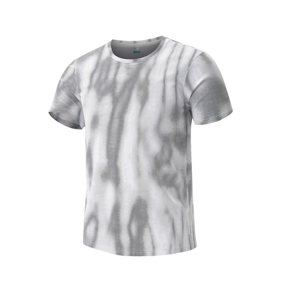 Jjayotai George T Shirt for Men, Men's Round Neck Short Sleeve T-shirt, Casual Sports Ice Silk Breathable Shirt, Big and Tall Dress Shirts for Men