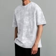 thumbnail image 1 of Jjayotai George Tee Shirts for Men Short Sleeve, Men's Vintage Solid Tie Dye Casual Short Sleeve Round Neck Shirts, Big and Tall Shirts for Men, 1 of 9