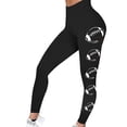 thumbnail image 1 of Jjayotai High Waist Legging for Women, Football Printed Shiny Gym Yoga Pants, Hidden Scrunch Butt Lift Trousers Black L, 1 of 3