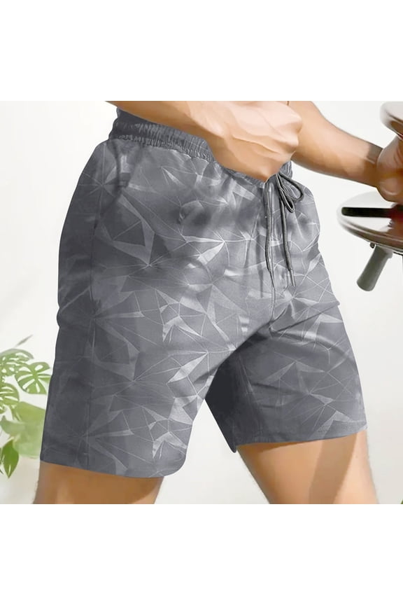 Men's George Shorts with Stretch Waist, Men's Athletic Shorts, Fashion Running Drawstring Elastic Waist Loose Beach Shorts, Mens Shorts Casual