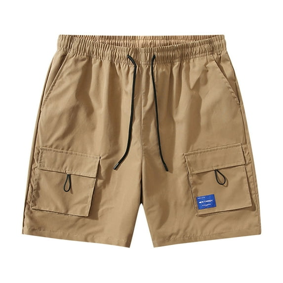 Jjayotai Men's George Shorts with Stretch Waist, Men's Summer Drawstring Casual Shorts, Mens Cargo Shorts, Versatile for Golf, Athletics, Running, Gym, Beach, Fishing, and Hiking
