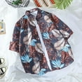 thumbnail image 1 of Jjayotai Men's Hawaiian Shirts Clearance, Cotton Short Sleeve Button Down Summer Tropical Beach Shirt with Pocket Brown M, 1 of 4