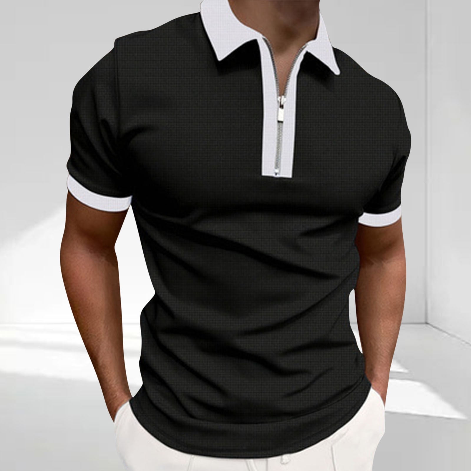 Jjayotai Mens George Polo Shirts, Men's Summer Casual Color Block