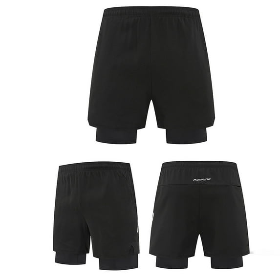 Jjayotai Mens George Shorts, Men's Casual Shorts, Solid Color Drying Loose Waist Sports Double-layer Beach Pants, Shorts Men