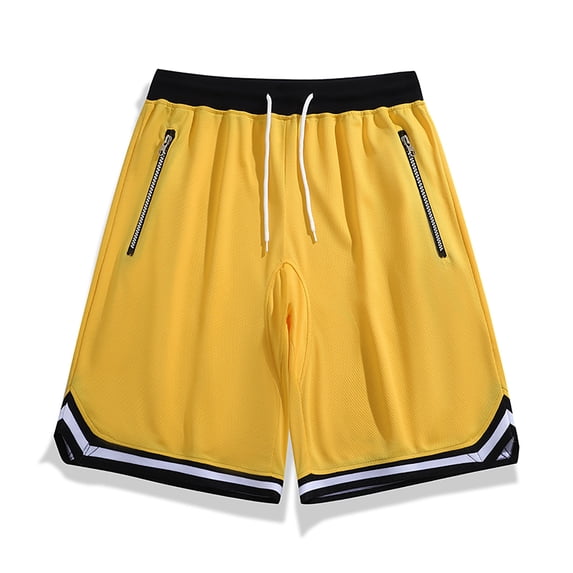 Jjayotai Mens George Shorts, Men's Solid Color Fitness Sports Drawstring Shorts, Elastic Waist Shorts with Pockets, Shorts Men