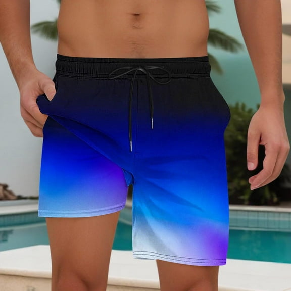 Jjayotai Mens George Shorts Stretch Waist, Men Swim Trunks with Compression Liner, Men's Bathing Suits, Hawaiian Board Shorts, Swimwear Shorts for Men