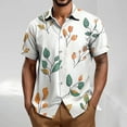 thumbnail image 1 of Jjayotai Mens George Tee Shirts, Men's Casual Shirts, Short Sleeve Vintage Bowling Shirt, Summer Button Up Top, Mens Hawaiian Shirt, 1 of 5