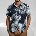 thumbnail image 1 of Jjayotai Mens George Tee Shirts, Men's Casual Shirts, Short Sleeve Vintage Bowling Shirt, Summer Button Up Top, Mens Hawaiian Shirt, 1 of 5