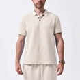 thumbnail image 1 of Jjayotai Mens Polo Shirts, Men's Summer Casual Stretch Jacquard Button Down Short Sleeve Tops Polo Shirt, True Classic Tees Men, 1 of 4