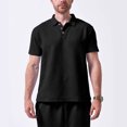 thumbnail image 1 of Jjayotai Mens Polo Shirts, Men's Summer Casual Stretch Jacquard Button Down Short Sleeve Tops Polo Shirt, True Classic Tees Men, 1 of 4