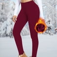 thumbnail image 1 of Jjayotai Plus Size Leggings for Women, Stretchy Tummy Control High Waist Spandex Workout Solid Color Yoga Pants Wine XL, 1 of 6