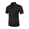 thumbnail image 1 of Jjayotai Polo T Shirts for Men, Men's Button Lapel Leisure Waffle Short Sleeve T-shirt, Classic Tees for Men, 1 of 5