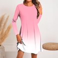 thumbnail image 1 of Jjayotai Spring Dresses, Long Sleeve Round Neck Dress, Irregular Hem Casual Dresses, Trendy Gradient Printed Swing Dress Multicolor-11 L, 1 of 5