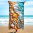 thumbnail image 1 of Jjayotai Starfish Sea Conch Blanket, 29x59 inches, Bright Underwater World Design, Soft Cozy Quick Dry Ultra Absorbent Suit for Bathroom Spa Gym Yoga Swim Travel Home Decor, 1 of 9