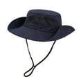 thumbnail image 1 of Jjayotai Sun Hat for Men Women, UV50+ Waterproof Wide Brim Bucket Safari Hat with Vented Mesh, Suit for Summer Fishing Hiking Navy^, 1 of 2