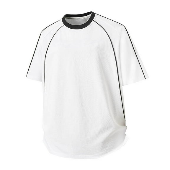 Jjayotai Tshirts Shirts for Men, Men's Raglan Shoulder Sleeve Top, Color Block Casual Sports Loose Fitness T-Shirt, Short Sleeve Round Neck Shirt, Mens Athletic Shirts & Tees