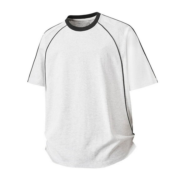 Jjayotai Tshirts Shirts for Men, Men's Raglan Shoulder Sleeve Top, Color Block Casual Sports Loose Fitness T-Shirt, Short Sleeve Round Neck Shirt, Mens Athletic Shirts & Tees