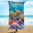 thumbnail image 1 of Jjayotai Underwater Fish Microfiber Bath Towel, 29x59 Inch Beach Towels, Quick Dry Sand Free Absorbent Towel for Beach Pool Shower Travel Sports (Shower Towels, 75x150cm), 1 of 9