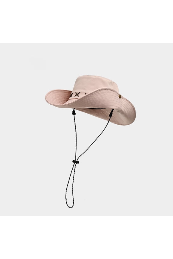 Unisex Bucket Hat, Wide Brim UV Protect Sun Hat, Boonie Hats, Packable Summer Cap Quick-Drying Fishing Hiking Hats Pink^