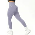 thumbnail image 1 of Jjayotai Women Seamless Workout Leggings, Scrunch Butt Lifting Gym Leggings, High Waisted Yoga Pants with Pockets Purple L, 1 of 2