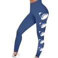 thumbnail image 1 of Jjayotai Women Stretchy Leggings, Love Football Tights, Buttery Soft Inseam Gym Yoga Pants, Cozy Stylish Tights Blue M, 1 of 3