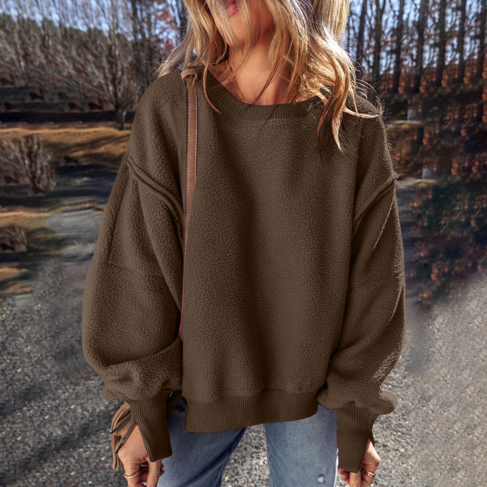 Mud Pie Women's Oversized Sweater - Acrylic Knit, Fringe Sleeves, Ribbed Turtleneck, Cozy & Relaxed Fit