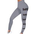 thumbnail image 1 of Jjayotai Women's Stretchy Leggings, Love Football Tights, Buttery Soft Inseam Gym Yoga Pants, Cozy Stylish Tights Trousers Gray L, 1 of 3