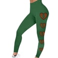 thumbnail image 1 of Jjayotai Women's Stretchy Leggings, Love Football Tights, Buttery Soft Inseam Gym Yoga Pants, Cozy Stylish Tights Trousers Green M, 1 of 3