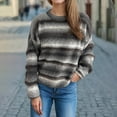 thumbnail image 1 of Jjayotai Women's Sweaters Clearance, Casual Long Sleeve Crewneck Color Block Patchwork Pullover Knit Sweater Tops Gray L, 1 of 7
