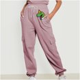 thumbnail image 1 of Jjayotai Womens Drawstring Pants, Cute Dinosaur Graphic Sweatpants Running Workout Joggers Fashion Casual Pants with Pockets Pink S, 1 of 8