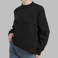 thumbnail image 1 of Jjayotai Womens Sweater, Thin Knitted Sweaters, Long Sleeve Shirts Plus Size Pullovers, Solid Fall Winter Clothes Black M, 1 of 3
