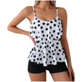 thumbnail image 1 of Jjayotai Womens Tankini Swimsuits with Boy Shorts, Tummy Control Modest Flounce Vintage Tank Top, Two Piece Bathing Suits White S, 1 of 9