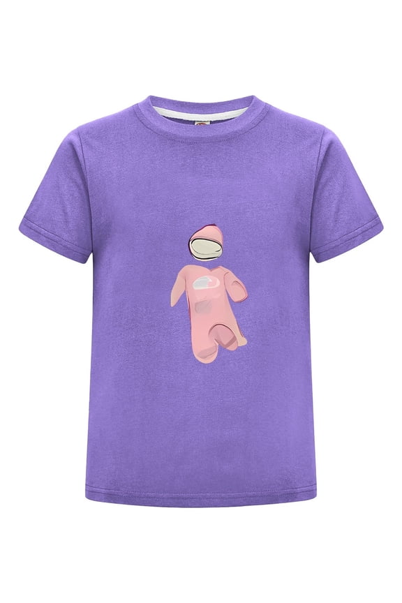 Jk4810 NTONGSHANBB Custom Kids cartoon T-shirt purple130
