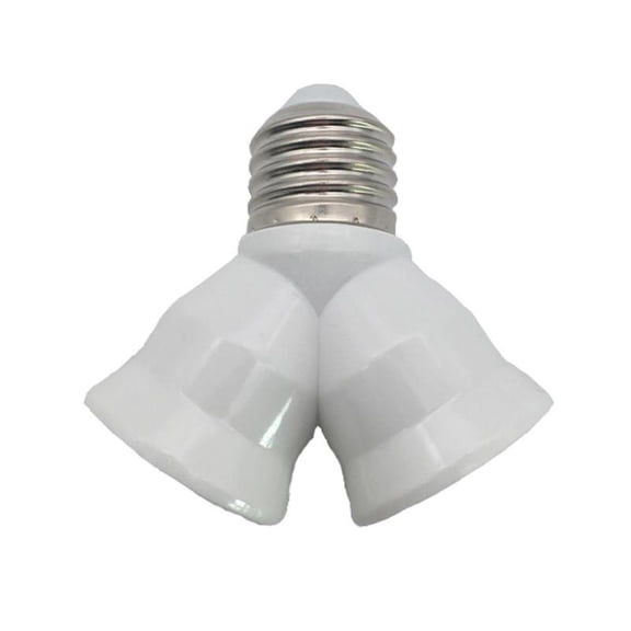 Jkapagzy E27 to 2 E27 Lamp Converter LED Halogen Y Shape Light Lamp Bulb Adapter Light Bulb Converter Accessories