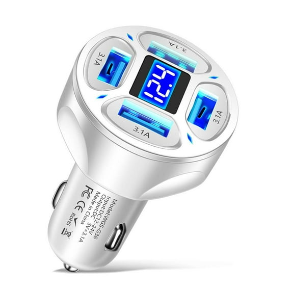 Jkapagzy Fast Car Charger 4 USB Port Universal Socket Adapter For iphone UK Y5N8
