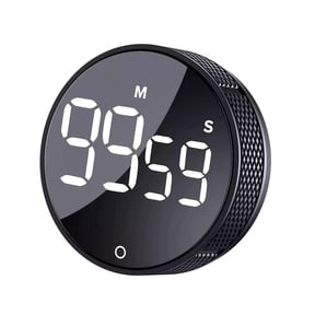 Rotating Silent Countdown Timer, Black, Rotating Silent Timer, clear time or condition reference, compact dial or movement format
