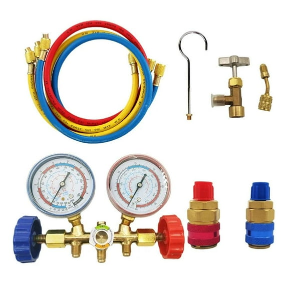 Jkapagzy R134A R32 R410 R22 AirConditioning Pressure Gauge Refrigerant Manometric Tools ∨ F6X4