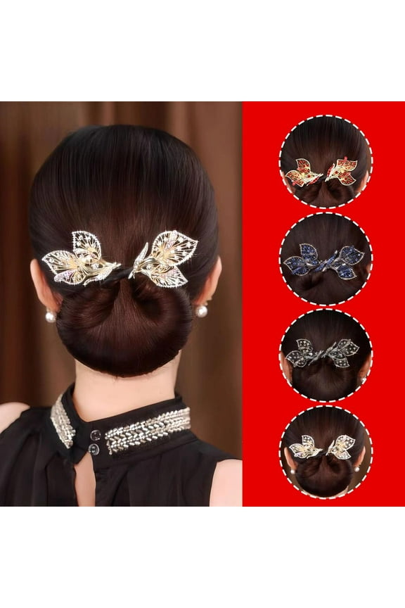 Rhinestone Flower Hair Clip, Ball Hair Clip, Flower Hair Bun Roller, Flower Hair Clip, Lazy Hair Curler Deft Bun Maker, Elegant Hair Clip for Women