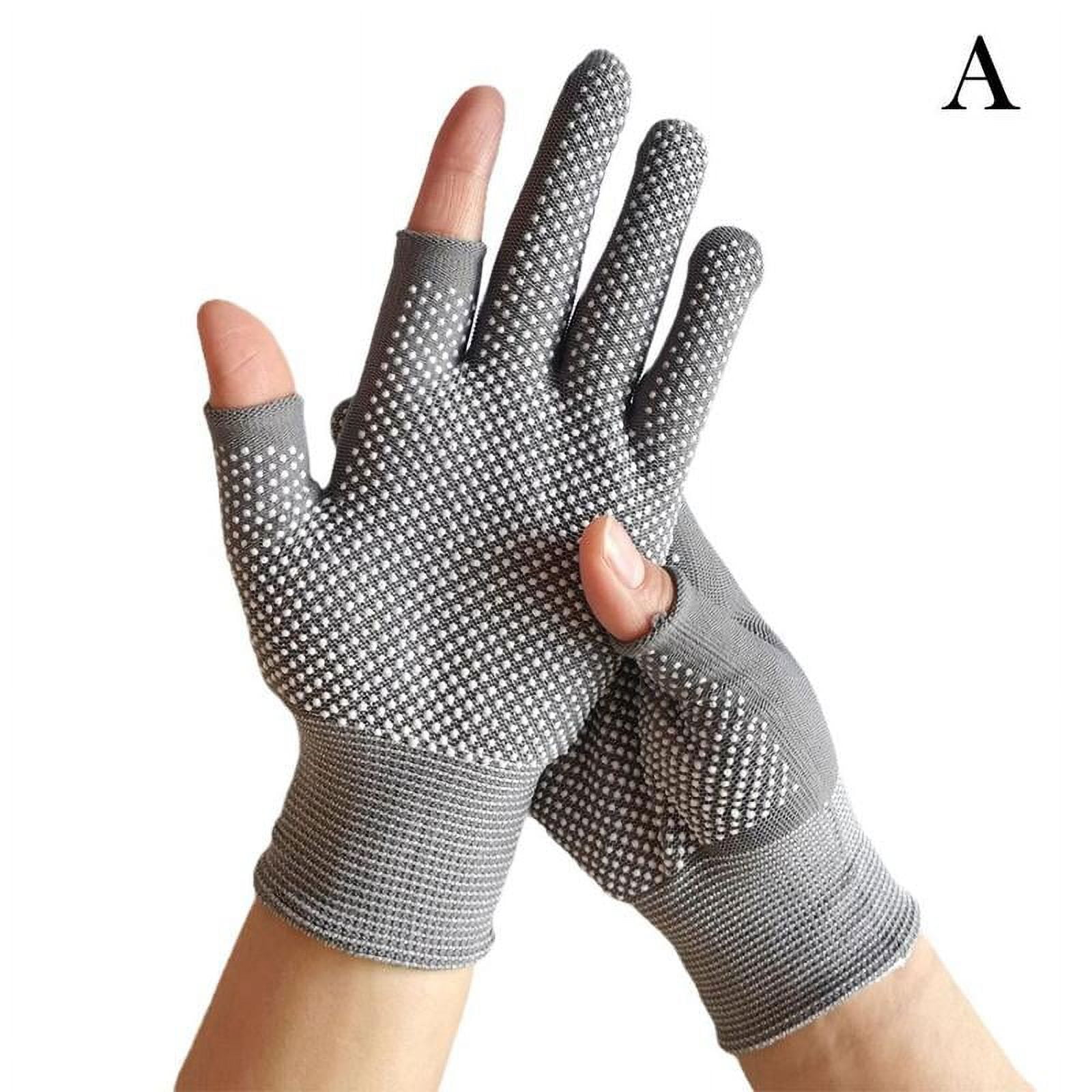Jkapagzy Waterproof Slip Fishing Gloves Two-Finger Winter Full Gloves  Gloves Half-Finger Warm Screen Cycling Outdoor G9M9