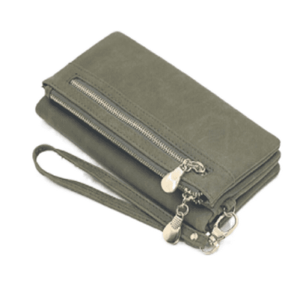 Jkerther Lightweight Female Vintage Wristlet Wallet, Green