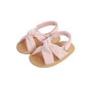 Jkerther Summer Baby Girls Sandals Shoes Simple Style Solid Color Hollow out Soft Sole Shoes Outdoor Indoor