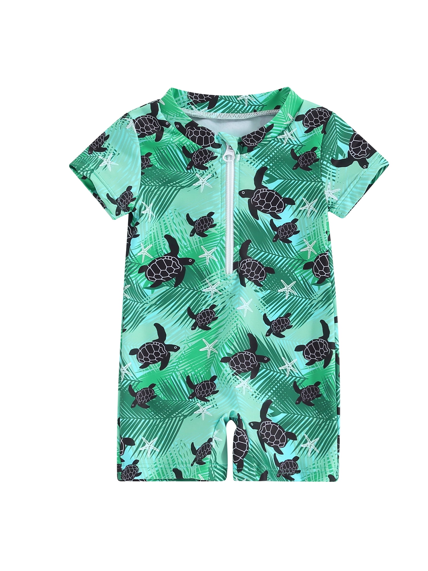 Jkerther Toddler Boys Rash Guard One Piece Swimsuit Rompers Zipper