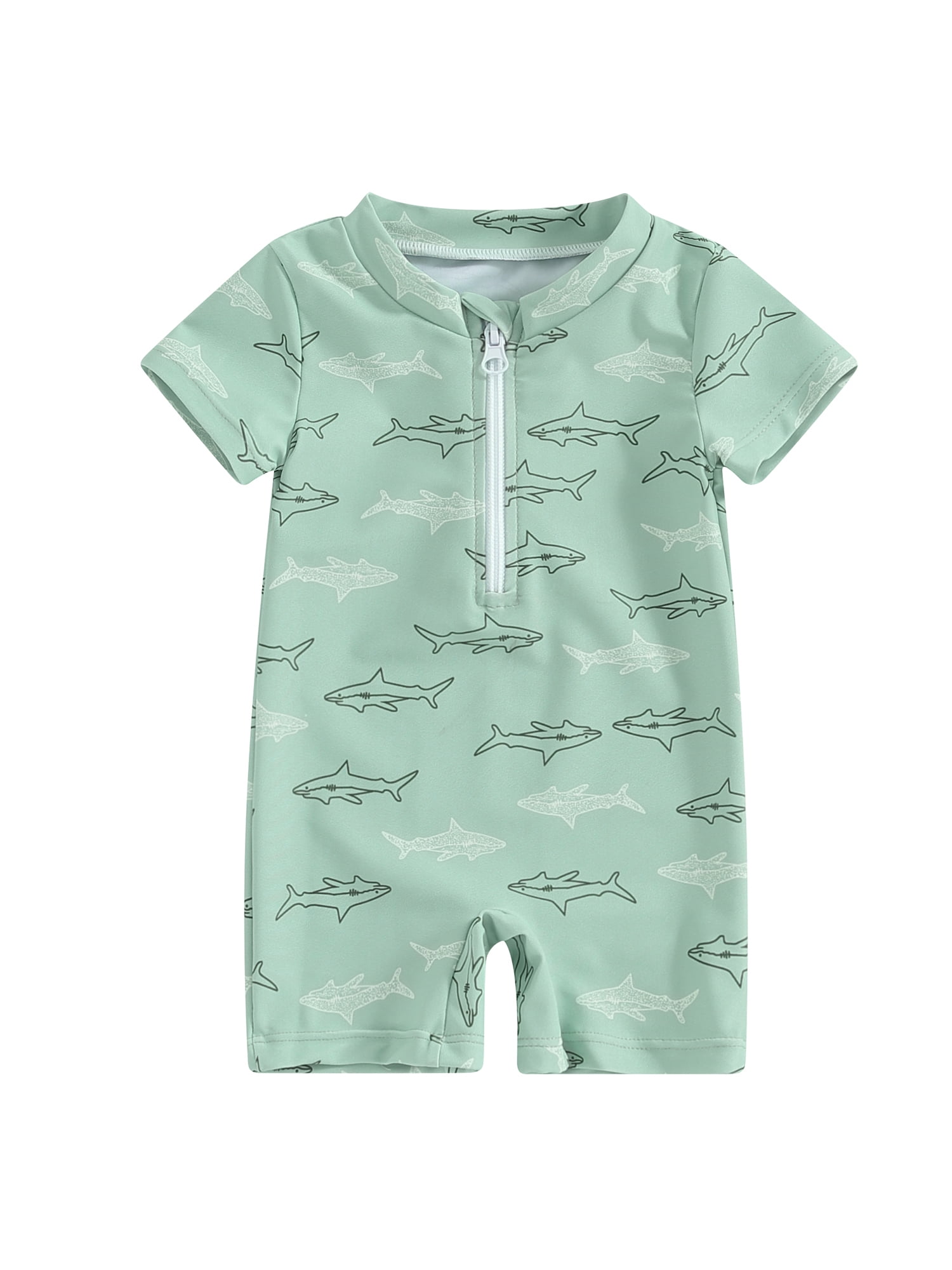 Jkerther Toddler Boys Rash Guard One Piece Swimsuit Rompers Zipper