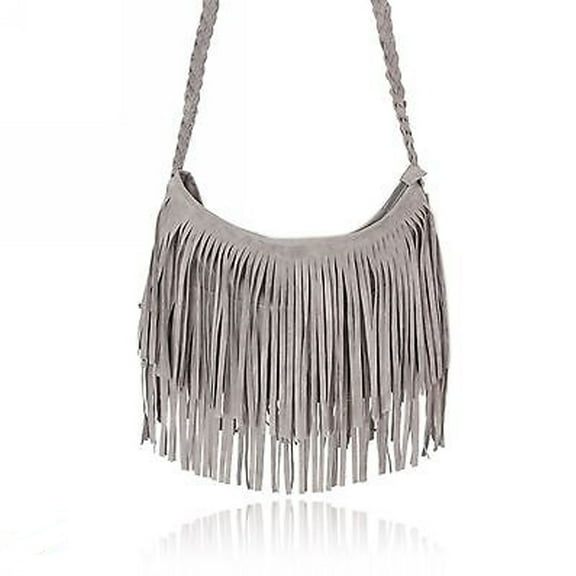 Jkerther Women Girl Celebrity Tassel Suede Fringe Shoulder Messenger Handbag Cross Body Bag
